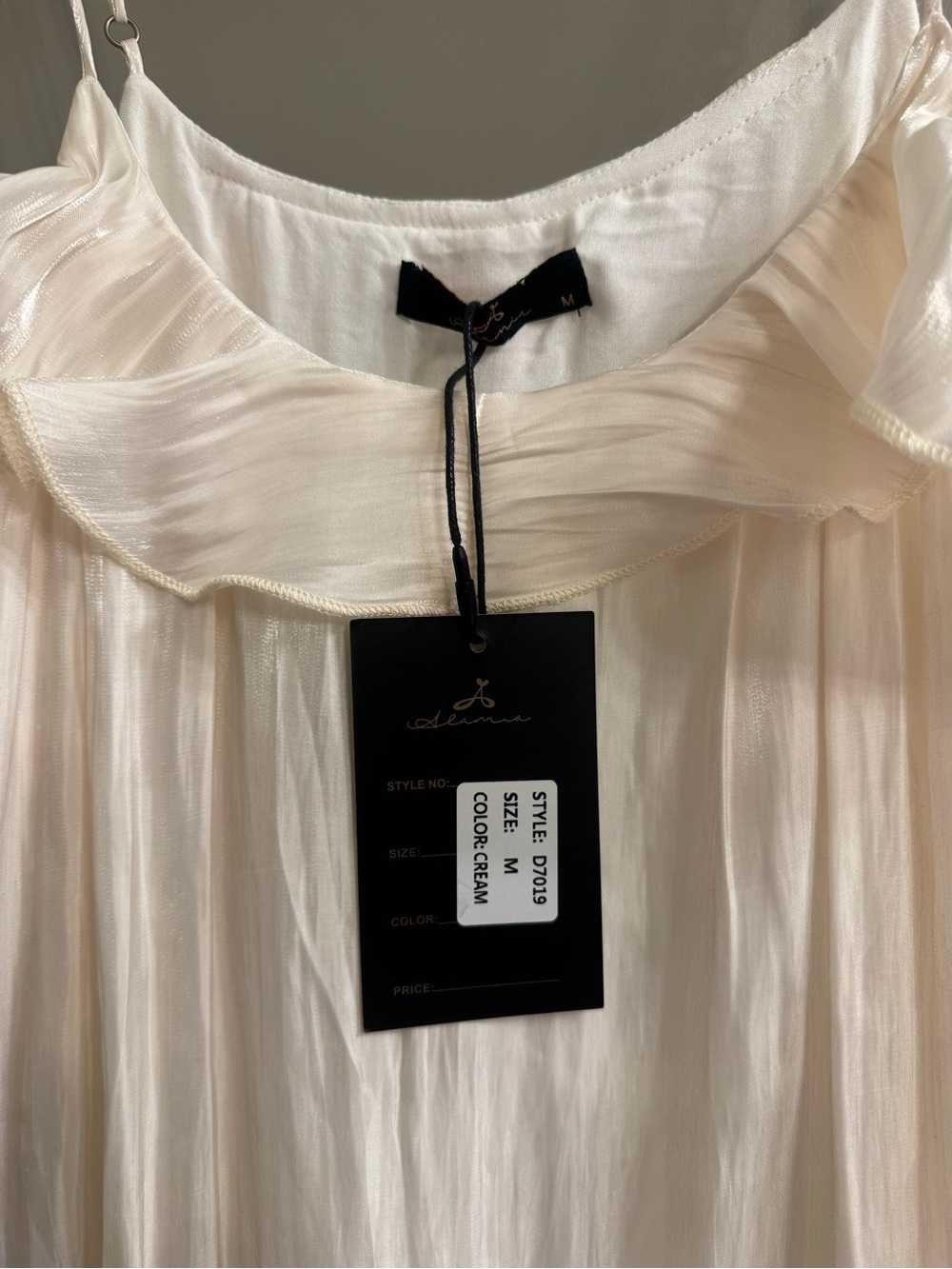 Narianna Cream Ruffle Tiered Slip - Picture 3 of 3